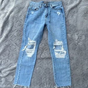Just USA Jeans Distressed Raw Hem